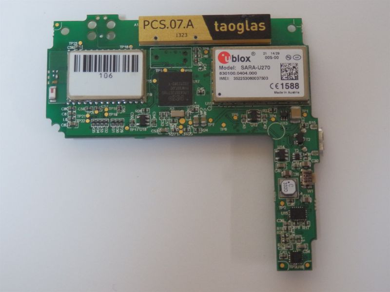 A cellular and GNSS tracking board designed by RF Logic