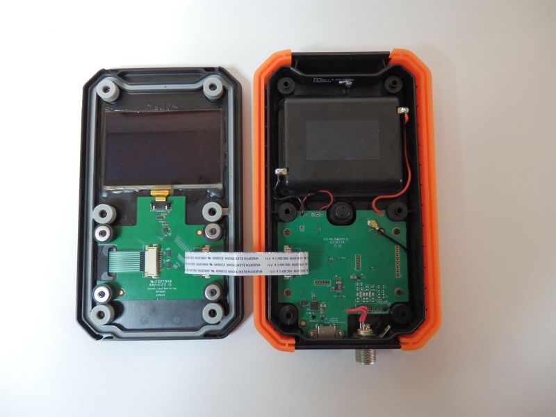 A handheld instrument's electronics and enclosure, designed by RF Logic